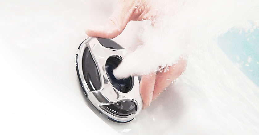 Close-up of a Strong Spas jet