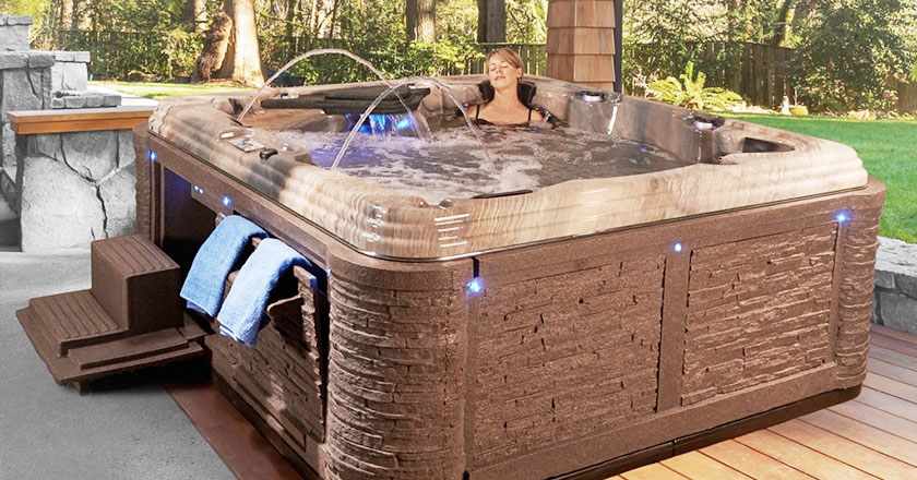 Strong Spas Hot Tub with the Jets On